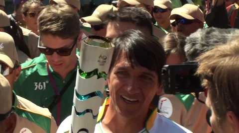 Rio 2016 Olympic torch Stock Footage 67832357