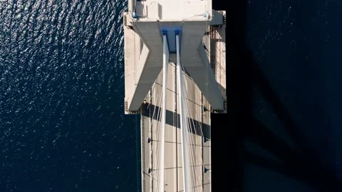Rio - Antirio bridge drone view. Stock Footage 201020669