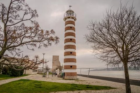 The Rio Branco Lighthouse (Farol do Rio de Janeiro) at Belm on an overcast da Stock Photos