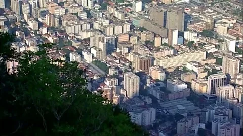 Rio, Brazil dense buildings Stock Footage 80169080
