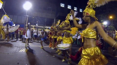 Rio Carnival : Little Girl Dancing Samba... | Stock Video