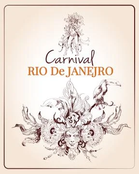 Rio carnival poster Illustrazione stock