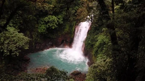 Rio celeste waterfall Video stock 49267211