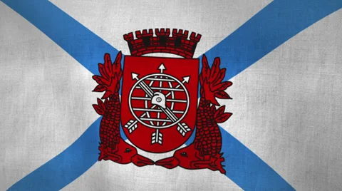 Rio City Flag Stock Footage 34781252