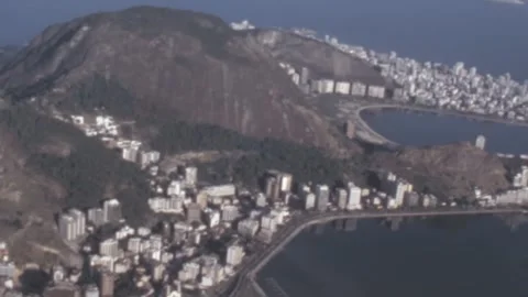Rio de Janeiro - 1981: Botafogo Beach and Guanabara Bay at daytime Stock Footage 246852932
