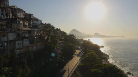 Rio de Janeiro aerials - hillside sun sea Vídeos de archivo 50434945