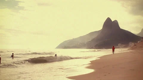 Rio de Janeiro Beach (SLOW) Stock Footage 23725693