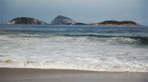Rio de Janeiro Beach Waves Stock Footage 39347566