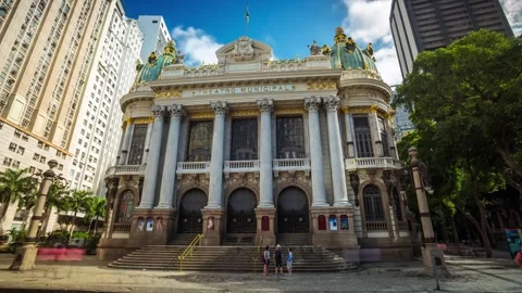 RIO DE JANEIRO, BRASIL - MAY, 2023: Timelapse view of famous city centre 스톡 동영상 240509189