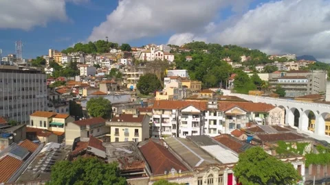 RIO DE JANEIRO, BRASIL - MAY, 2023: Aerial drone panorama view of famous Stock Footage 240554184