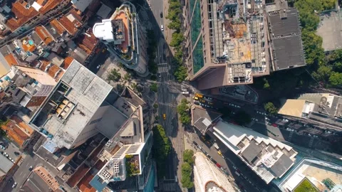 RIO DE JANEIRO, BRASIL - MAY, 2023: Drone aerial view of streets in city centre Stock Footage 240560517