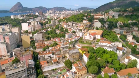 RIO DE JANEIRO, BRASIL - MAY, 2023: Drone aerial view of streets in city centre Stock Footage 240562440