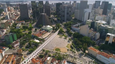 RIO DE JANEIRO, BRASIL - MAY, 2023: Aerial drone panorama view of famous Stock-Footage 240562579