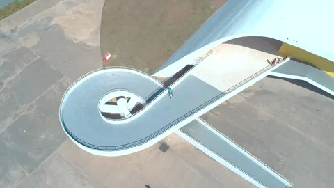 RIO DE JANEIRO, BRASIL - MAY, 2023: Drone aerial view of of a famous modern Stock Footage 240568983