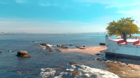 RIO DE JANEIRO, BRASIL - MAY, 2023: Drone aerial view of of a famous landmark Stock Footage 240569312