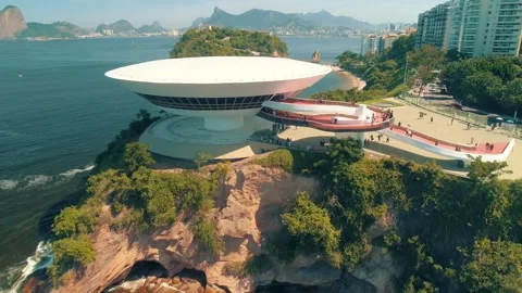 RIO DE JANEIRO, BRASIL - MAY, 2023: Drone aerial view of of a famous landmark Stock-Footage 240569970