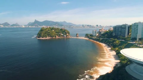 RIO DE JANEIRO, BRASIL - MAY, 2023: Drone aerial view of of a famous landmark Stock Footage 240570714