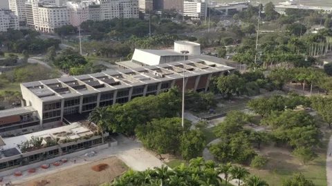 Rio de Janeiro, Brazil - August 2024: Museum of Modern Art MAM, seat of the G20 Vídeos de archivo 283662380