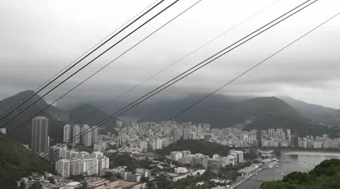 Rio de Janeiro cable car at Pao de Acucar (Sugarloaf) Stock Footage 11140682