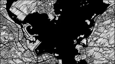 Rio de Janeiro City Map Animation Footage 4K Stock Footage 69777302