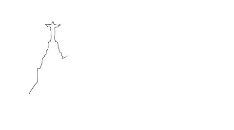 Rio de Janeiro. City view. city silhouette ink drawing, animation Stock Footage 65120010