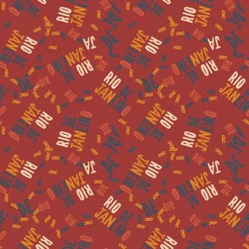 Rio de Janeiro creative pattern 스톡 일러스트