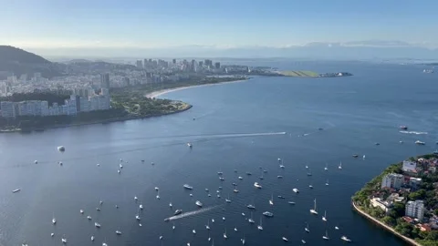 Rio de Janeiro during fall in 2023, view from the sugar loaf mountain Stock-Footage 243223418