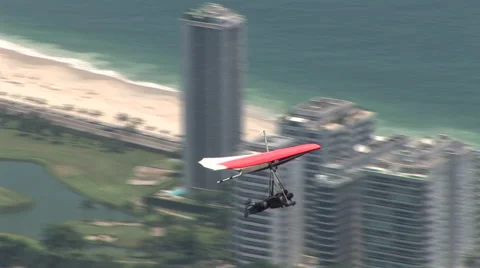 Rio de Janeiro: Hang Gliding over the City Stock Footage 47004147