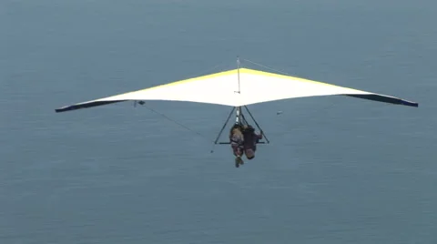 Rio de Janeiro: Hang Gliding over the Ocean Stock Footage 47007194