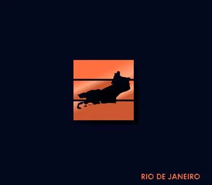 Rio de Janeiro map icon for your design Stock Illustration