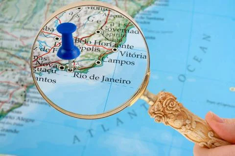 Rio de Janeiro map Foto stock