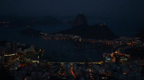 Rio de Janeiro by Night Stock Footage 34755140