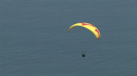 Rio de Janeiro: Paragliding over the Ocean (2) Stock Footage 47007501