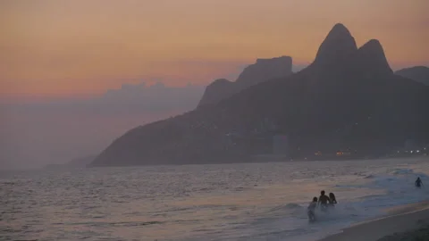Rio de Janeiro people on the beach 02 Stock Footage 151249059