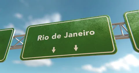 Rio De Janeiro Sign in a 3D animation Stock Footage 251229309