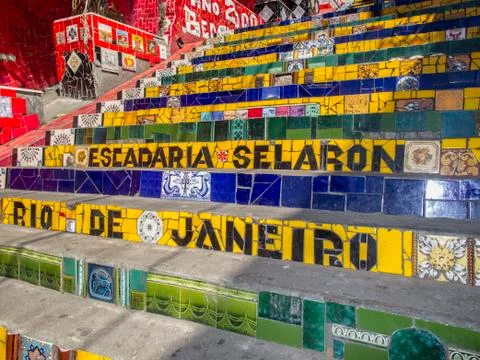 Rio de Janeiro, Stairway : Escadaria Selaron. Stock Photos