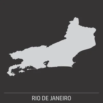 Rio de Janeiro State map icon Stock Illustration