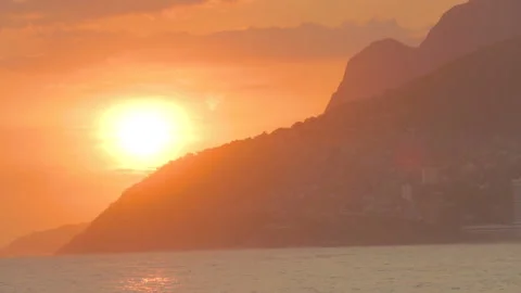 Rio de Janeiro  sunset on the beach Stock Footage 151248890