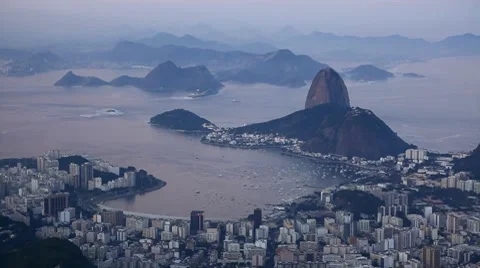 Rio de Janeiro at sunset time lapse FULL HD 1080P Видео 7748162