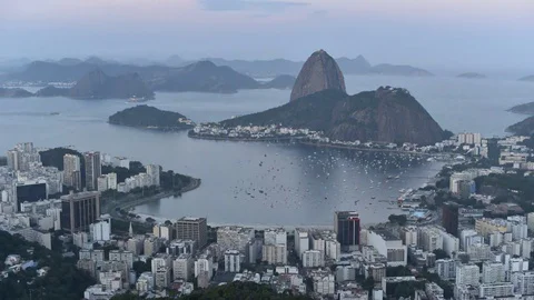 Rio de Janeiro Sunset Timelapse Vídeos de archivo 69213003