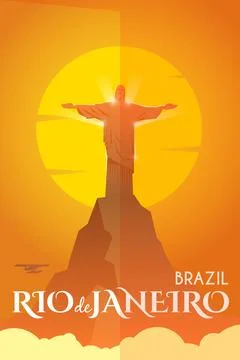 Rio De Janeiro. Vector poster. Stock Illustration