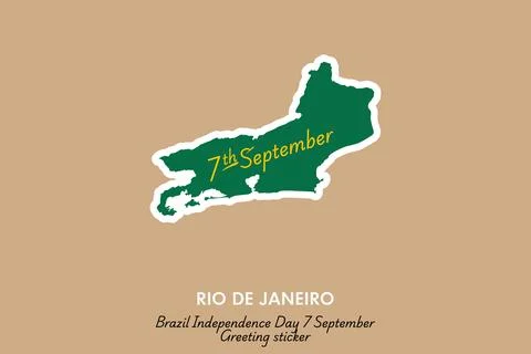 Rio de Janeiro vector sticker Stock Illustration