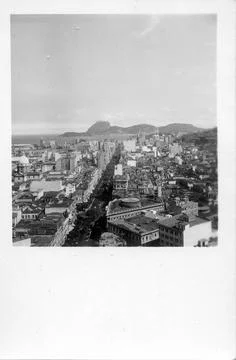 Rio de Janeiro. View from Edificio Do Jornal A Noite About the Avenida Rio... Stock Photos