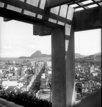Rio de Janeiro. View from Edificio Do Jornal A Noite About the Avenida Rio... Stock Photos