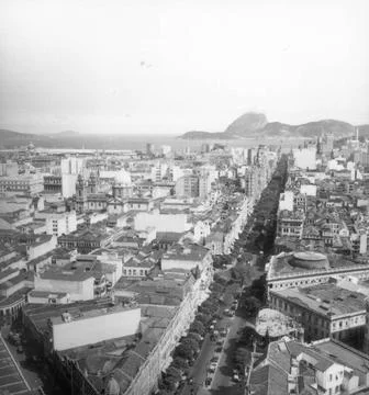 Rio de Janeiro. View from Edificio Do Jornal A Noite About the Avenida Rio... Stock Photos