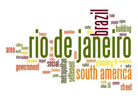 Rio de janeiro word cloud Stock-Illustration