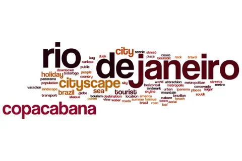 Rio de Janeiro word cloud Stock Illustration