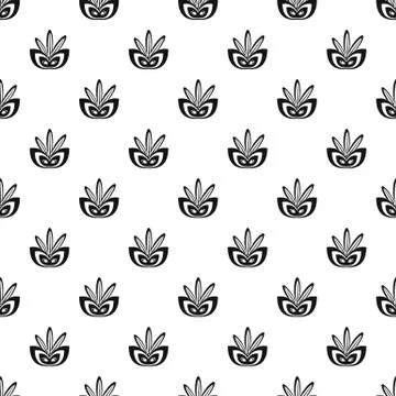 Rio festive mask pattern seamless Stock Illustration