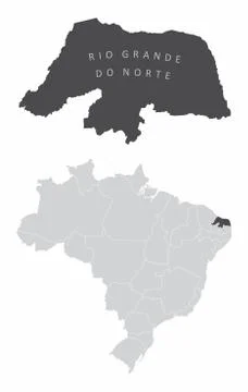 Rio Grande do Norte State Brazil Stock Illustration