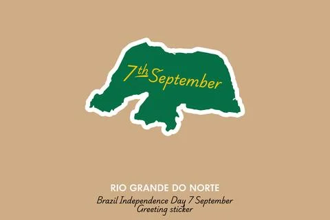 Rio Grande do Norte vector sticker Stock Illustration